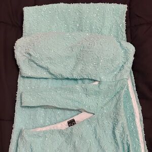 Windsor Strapless Sequin Dress in Teal